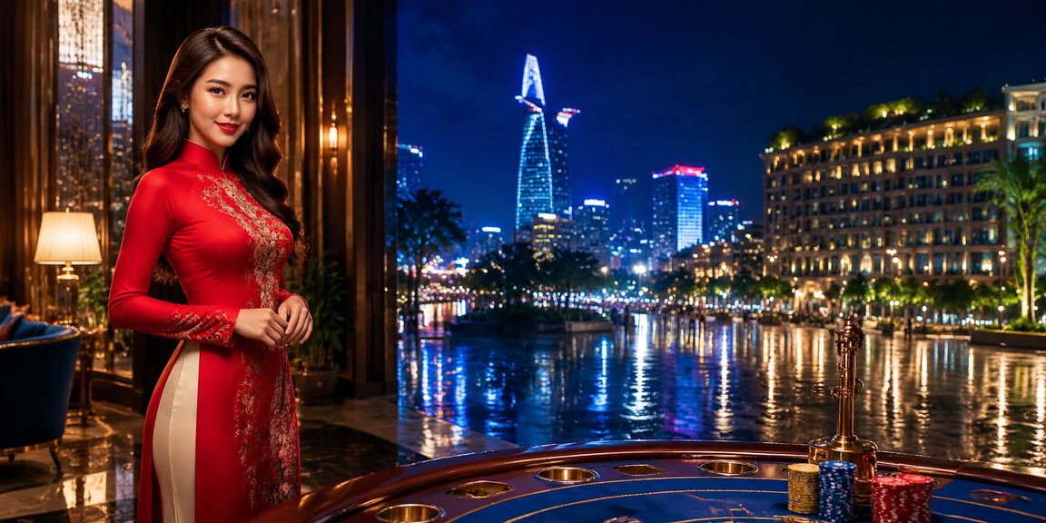 Người chơi baccarat tại TP. Hồ Chí Minh trong không gian casino sang trọng