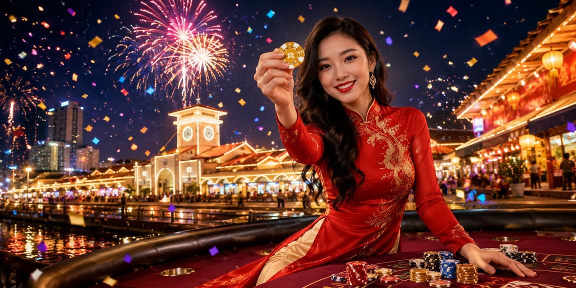 Người chơi baccarat trong trang phục áo dài tại casino sang trọng TP. Hồ Chí Minh